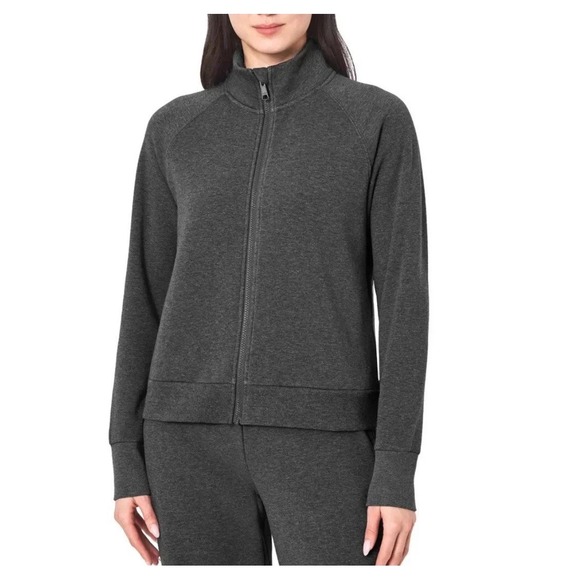Mondetta Jackets & Blazers - Mondetta Womens Fleece Full-Zip Jacket Black Charcoal Size M NEW 1906568